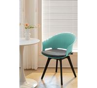 4Pcs Swivel PP Dining Chairs with Armrest ( Load Capacity 150kg ) Living and Home Blue One Size