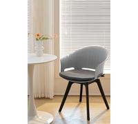 4Pcs Swivel PP Dining Chairs with Armrest ( Load Capacity 150kg ) Living and Home Grey One Size