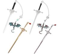 4PCS Sword Bookmark, Dragon Bookmark, Fourth Wing Bookmarks, Gothic Bookmarks, Unique for Fantasy Readers, Students and Teachers