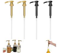 4PCS Syrup Pump Reusable Coffee Syrup Pump Dispenser Simply Syrup Pump Bar Pumps Pump Bottles For Syrups With Rotating Design Honey Dispenser For Home Drink House Bar Coffee