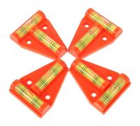 4pcs T-Shaped Acrylic Spirit Level for Compact On-the-go Leveling | High Precision Measurement, Quick Visual Readout, Orange Finish, for Rv Owners, Vehicles and Furniture