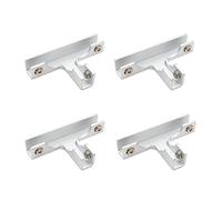 4Pcs T-Shaped Aluminum Alloy Glass Clip Corner Braces Glass Support Brackets Glass Connector Fit for 4-8mm Glass Thickness