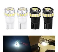 4pcs T10 W5W 501 LED Bulbs 12v 6000k White Canbus LED 194 168 2825 Wedge 24-SMD 3014 Chips Car Bulb for Interior Dome Map Door Side Marker Courtesy Number Plate Lights Replacement