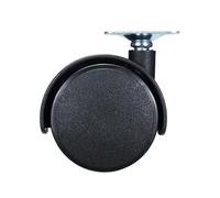 4Pcs Table Wheel 48mm 40mm Furniture Caster Plate without Brake Swivel Castor Wheels Replace Trolley Cart Roller Black(30mm)