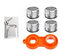 4pcs Tap Aerator M24, tap Filter, Kitchen and Bathroom Faucet Aerator, with Brass Shell 15/16-inch 24 Mm Male Threads Kitchen Sink Aerators Filter