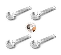 4Pcs Tea Bag Squeezer, Stainless Steel Clip On Strainer, Tea Spoon Tongs For Loose Tea Ice Sugar Cubes, Tea Bag Holder Tea Accessories For Tea Drinkers
