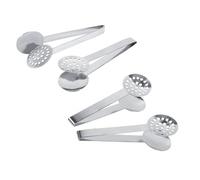 4PCS Tea Bag Squeezer Tongs, Stainless Steel Tea Bag Tongs Tea Bag Holder Easy & Effective Tea Tool Extraction Tea Bag Strainer Clip for Home Cafe Kitchen Bar