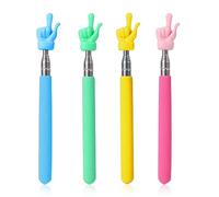 4pcs Teachers Pointer Sticks, Telescopic Teachers Pointer for Classroom Presentation Whiteboard Extendable Pointing Stick for Teachers Speakers (Pink, Yellow, Blue, Green)