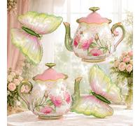 4pcs Teapot Balloons Tea Balloon Alice Balloon for Tea Birthday Party Decor Lets Par-Tea Party Alice Party Decorations Garden Tea Party Decor Teapot Baby Shower Decoration Fairy Wonderland Decor