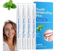 4pcs Teeth Whitening Pen,Teeth Whitening Gel Essence,Instant Teeth Whiten Essence Pen,No Sensitivity Teeth Whitener,Instant Brightening,Fast and Effective,Pain Free and Enamel Safe,Easy at Home