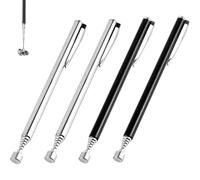 4pcs Telescopic Magnetic Pickup Tool, Telescopic Magnet, Magnetic Pickup Tool, Magnetic Sticks for Crafts, Carpentry and Tradesmen, Black and Silver, Extending to 65cm