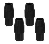4pcs Telescopic Rod Adapter Connection for Canopy Rod Secure Fit Black | Tube Support, Precision Engineered Plastic Build, Tool Free Assembly, Outdoor Camping and Streaming