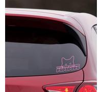 4PCS Tell Your Cat I Said Pspsps Cute Car Sticker, Letters - Car Bumper, Window, Truck, Cup Decal Laptop Wall Window Universal (Pink)