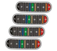 4PCS Temperature Changing Sticker, Milk Thermometer Water Thermometer Strips Adhesive Coffee Strip Water Temperature Tester for Metal Coffee Milk Jugs, Up to 70°C