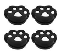 4pcs Tennis Racket Shock Absorber Silicone Vibration Dampener Black | Lightweight Silicone Design, Comfort and Consistency Support, for Tennis Racket Use, Black Finish