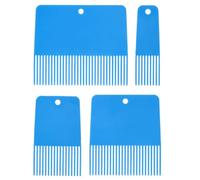 4pcs Textured Paint Comb Tool DIY Texture for Walls and Concrete | Plastic Blue Finish, Ergonomic Multi Effect Design, Home Beautification Projects, Textured Paint Roller