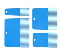4pcs Textured Paint Roller Graining Comb Tool Set | Four Blue Plastic Painting Tools, Varied Teeth Patterns, Reusable Design for Artists, Concrete, Ceilings and New Builds