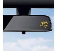 4PCS The Cross of Jesus & Love Heart Waterproof Vinyl Decals, Durable Waterproof Vinyl Sticker for Cars, Trucks, Laptops, Windows and More (Yellow)