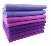 4pcs Thick 1.4mm Soft Felt Fabric Sheet Assorted Color Felt Pack DIY Craft Sewing Squares Nonwoven Patchwork (92x90cm Purple)