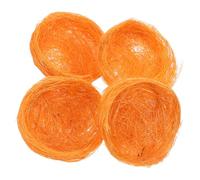 4pcs Thickened Jute Bird Nest Crafts Versatile Breeding Nest for Parrots Budgies Lovebirds Cockatiels Natural Decorative Bird Housing for Garden Ornaments