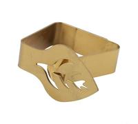 4PCS Thickened Stainless Steel Tablecloth Clips Leaf Design Non Slip Holders Suitable for Securing Table Covers at Dining Events (gold)