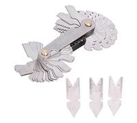 4Pcs Thread Pitch Cutting Gauge Set, Stainless Steel 55° 60° Centre Gauges with 52 Blades for Lathe, Metric and Imperial Thread Pitch Tool for Screw Measurement