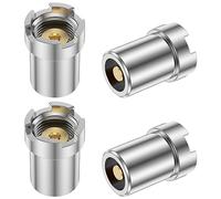 4Pcs Thread Screw Magnetic Converter, 304 Stainless Steel Magnetic Ring Adapter, Thread Screw Adapter for Single Ring Magnetism Connector, 510 Line Batteries, Ink Cartridges