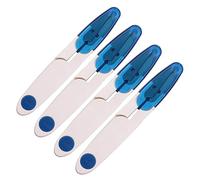 4PCS Thread Snips Sewing Snippers, Cross Stitch Scissors Plastic Handle Cutters Clippers with Cover for Fishing, Clothes Embroidery Craft (Blue)