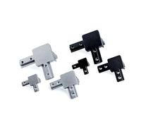 4Pcs Three-Way Hidden Corner End Angle Bracket Connectors - with Set Screws for 2020 3030 4040 V-Slot Aluminum Extrusion Profile(2020 Silver)