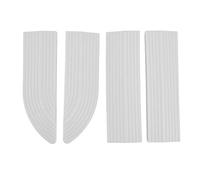 4Pcs Threshold Ramp Mat, Rubber Sweeper Door Sill, Universal Stair Wheelchair Door Sill, Floor Transition Strip for 0.55 to 0.91in Threshold Height (Black) (Beige) (White)