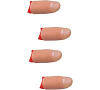 4Pcs Thumb Tip Magic Tricks Fake Thumb Tip Silk Vanish Magic Disappearing Silk Fake Thumb Tip Magic Trick Gimmick Magician Accessory Close up Illusions Making Objects Appear/Disappear, Decoration