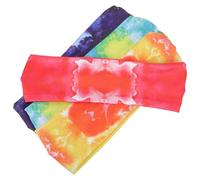 4pcs Tie Dye Sport Headband Elastic Polyester Sweatband