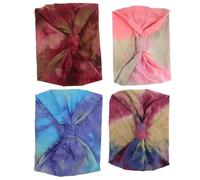 4pcs Tie Dye Wide Headband for Women and Fabric Elastic