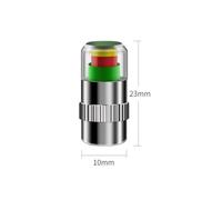 4PCS Tire Pressure Indicator Valve Stem Covers with Color-Changing Sensor for Car - Copper Core, Green/Yellow/Red Visual, Includes Wren