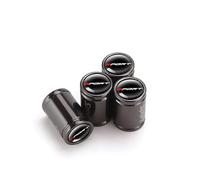 4Pcs Tire Valve Caps for BMW iX3 G08 2020-Present, Dustproof Tyre Air Stem Covers with Inner Rubber O-Ring Seal, Sport Zinc Alloy Car Decor,Titanium Black