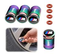 4PCS Tire Valve Caps for BMW M M2 M4 M5 M6 M8 X1 X2 X3 X5 X6 M135i M240i Z4 328i X7,Metal Car Tire Valve Stem Caps Car Tire Air Caps Cover Leak-Proof Dust Caps for Car Accessories（multiple colors）