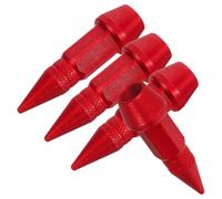 4pcs Tire Valve Stem Caps Red Universal Aluminum Alloy for Cars Bikes | Lightweight Easy Fit, Custom Wheel Styling, Motorcycle Use, Four Pieces Per Pack