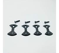 4pcs Titanium Bike Locking Pedal Bicycle Pedal Plate Bow Tie Shape(Black)
