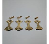 4pcs Titanium Bike Locking Pedal Bicycle Pedal Plate Bow Tie Shape(Golden)