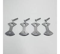 4pcs Titanium Bike Locking Pedal Bicycle Pedal Plate Bow Tie Shape(Ti color)