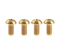 4Pcs Titanium M5 x 12mm Holder Torx Head Bolt Screw for Bicycle Water Bottle Cage (Gold)