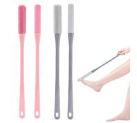 4PCS Toe Gap Cleaning Brush, Foot Scrubber for Shower with Long Handle, Toe Brush Foot Brush with Two Brush Heads, Shower Foot Scrubber for Elderly (Cleaning + Relieve Itching)