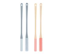 4pcs Toe Gap Cleaning Brush Long Handle 40cm Foot Brush Soft Silicone Foot Scrubber Ergonomic Foot Exfoliating Brush Shower Foot Cleaning Brush for Foot Seniors, Elderly, Men and Women