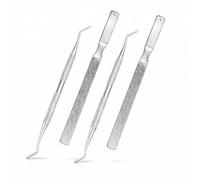 4PCS Toe Nail Files for Fungal Thick Nails,Long Steel Nail File, Side Edges Chiropody, Metal Nail File for Women,Toe Nail Files for Thick Nails for Effective Nail Grooming and Maintenance