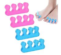 4Pcs Toe Separator Toe Separators for Nail Varnish Reusable Correctors for Silicone Toenail Dividers Overlapping Toes - Foot Realignment Toenail Polish Painting Pedicure Foot Pain Relief