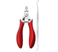 4Pcs Toenail Clippers Set for Ingrown Thick Toenails Nail Clippers Set Professional Heavy Duty Toenail Clippers,RED Set,1