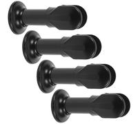 4pcs Toilet Partition Support Foot Stainless Steel Hardware | Black Finish, Robust Support and Easy Installation, for Schools and Public Spaces with Corrosion Resistance