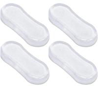 4Pcs Toilet Seat Bumper Set, Silicone Strong Adhesive Toilet Seats Lid Bumpers, Toilet Seat Buffers, Toilet Lid Rubber Pads for, Home, Hotel and Hospital Toilets and Toilet Parts Bathroom Fixtures