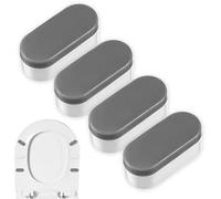 4Pcs Toilet Seat Bumpers, Universal Toilet Seat Buffer Stoppers Replacement, Toilets Seats Buffers with Strong Adhesive, Toilets Lid Gasket Accessories
