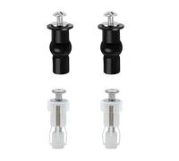 4Pcs Toilet Seat Fittings Kit,Top Fixing Commode Covers Screws Fixings,Quick Replacement Screws,Universal Standard Bolts,Metal+Rubber+Nylon Material Quality Bolt,Closestool Flushing Lid Parts Fixtures